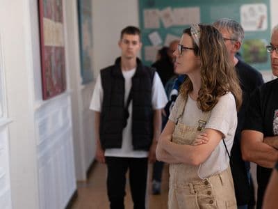 Ary na exposición 20 anos do Bosque Animado