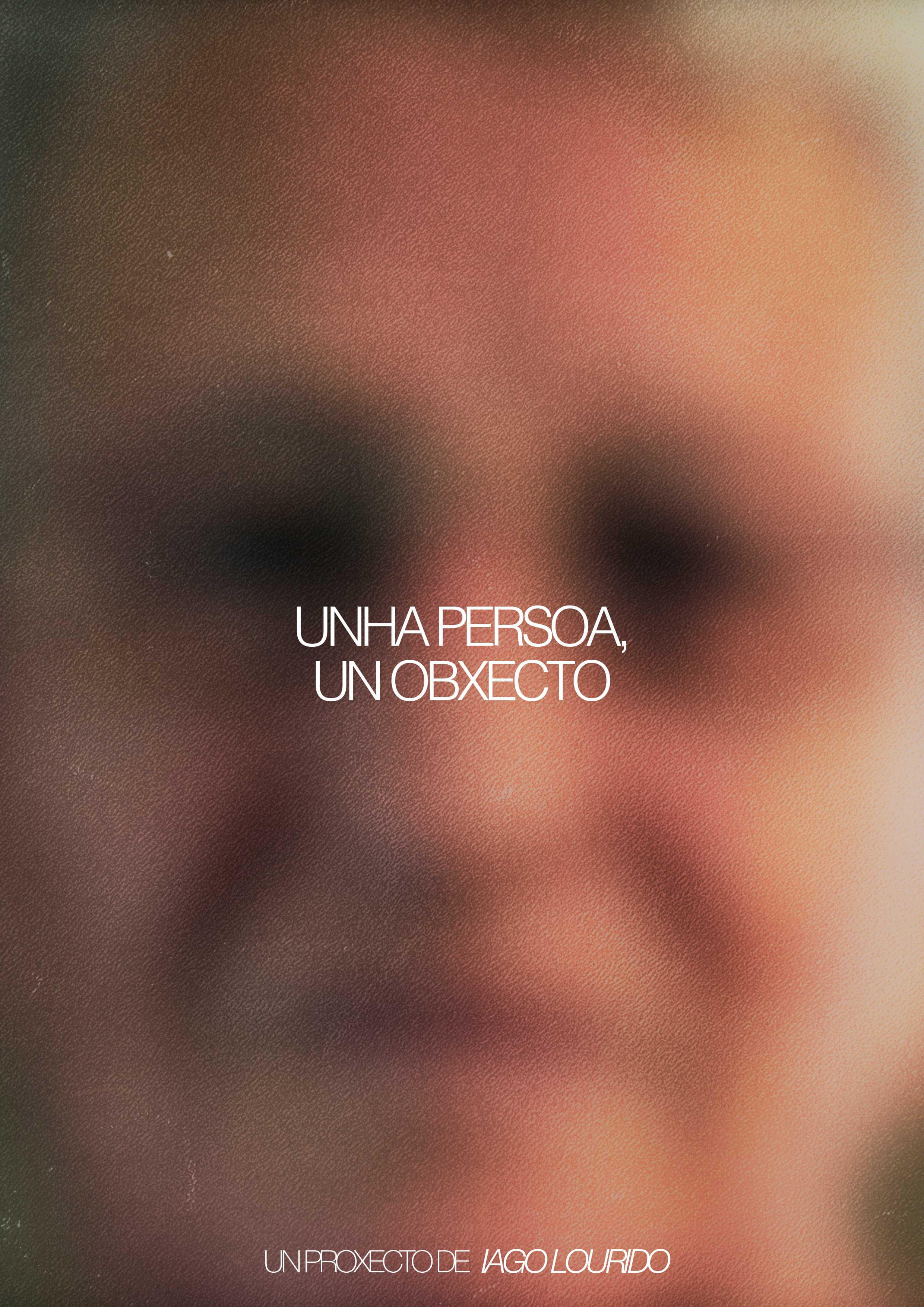 Unha persoa un obxecto cartel