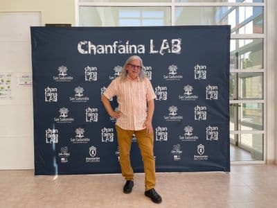 Carlos Amil no photocall do encontro de cineastas