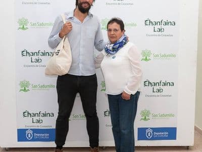 Cruz Piñon con Oliver Laxe