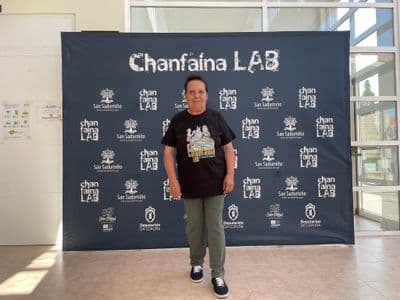 Cruz no photocall do X Chanfaina Lab