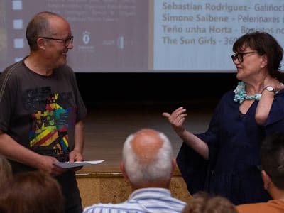 Margarita e Manolo na Eira de cineastas