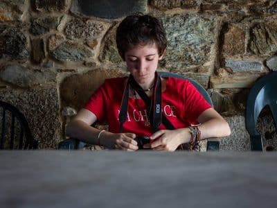 Natalia Fernández e a súa cámara