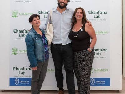 Oliver con Ana e Carmiña