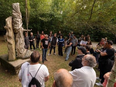 Recepción de cineastas coa deusa Navia