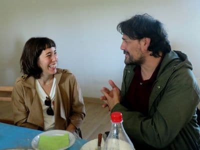 Angel Rueda e Lucía Vilela no xantar