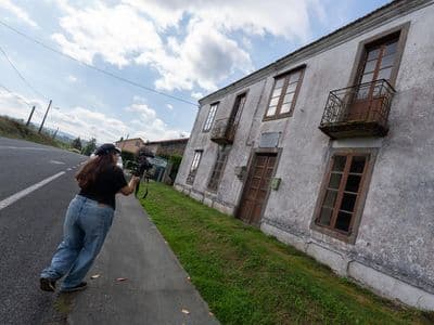 filmando a escola de Leiriña