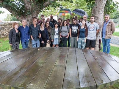  Foto de familia do I Chanfaina Lab nos xardíns do Pazo