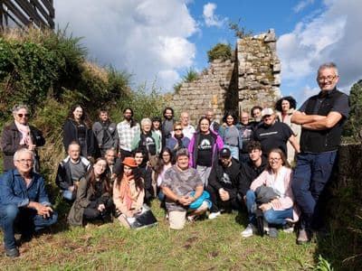 Foto oficial no castelo de Naraio