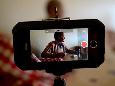 Gravando a Luis