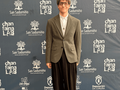 Anxo Pena no photocall da gala X Chanfaina Lab