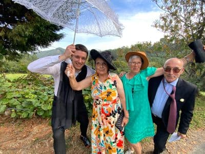 Bieito, Cruz, Mari Luz e Abel en Mariela