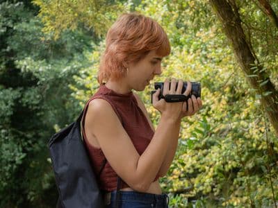 Gala filmando en Naraío